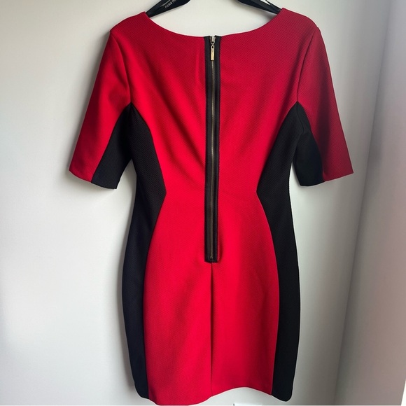 Bisou Bisou Red and Black Bodycon Mini Dress - Size 12 - Picture 8 of 11